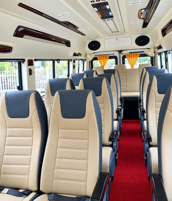 Tempo Traveller luxury interior on rent in Agra - Agra Cabs